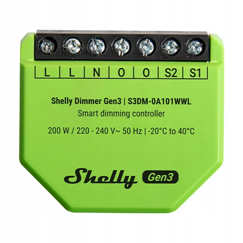 Shelly Dimmer Light Dimmer Gen3 Remote Control Wifi Bluetooth Packaging status original