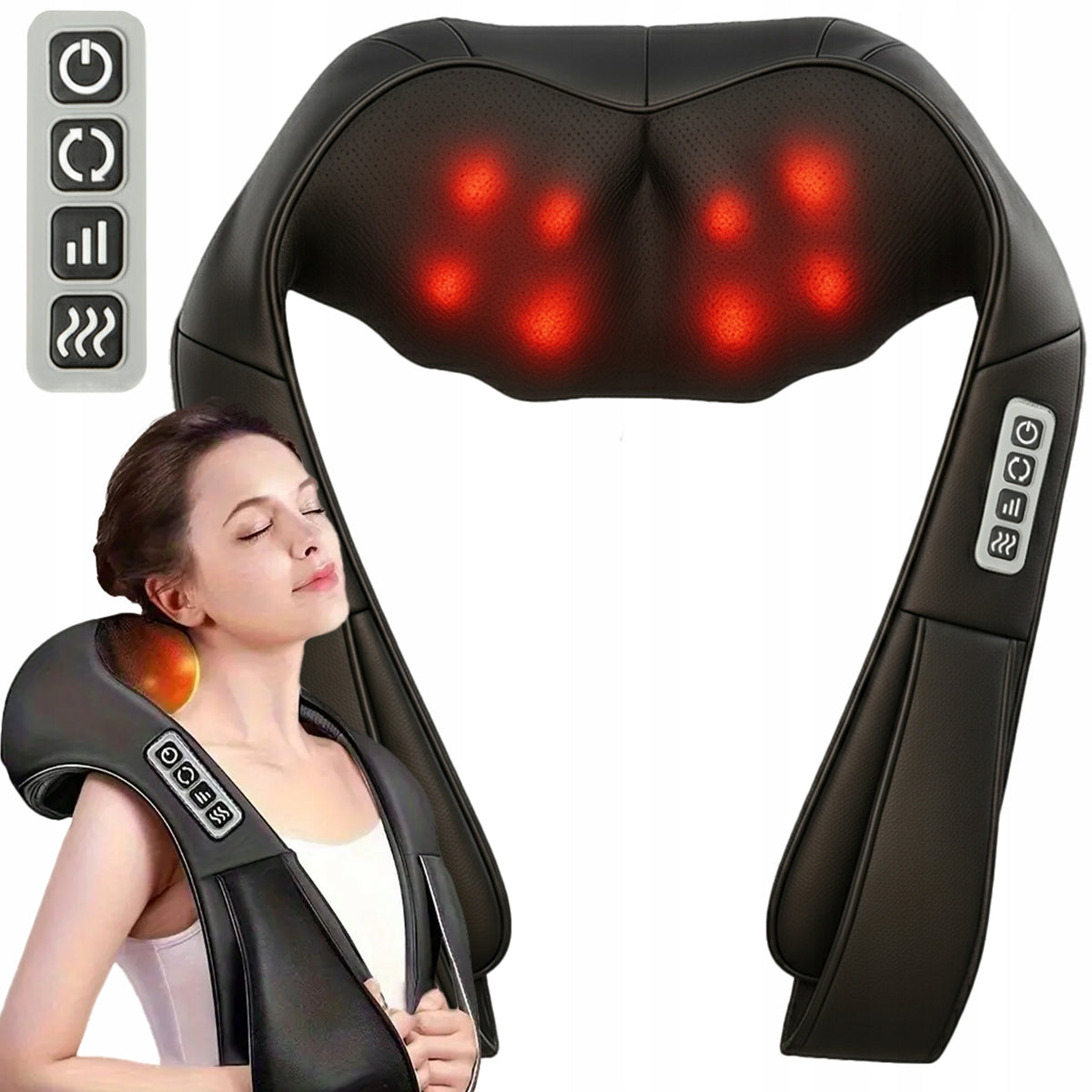 Shiatsu Massage Belt Heated Back Neck Massager Body Neck Packaging status original