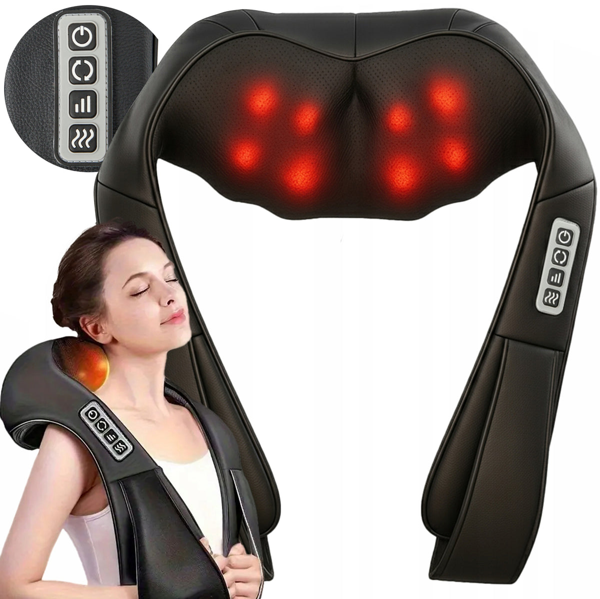 Shiatsu Massage Belt Heated Back Neck Massager Body Neck