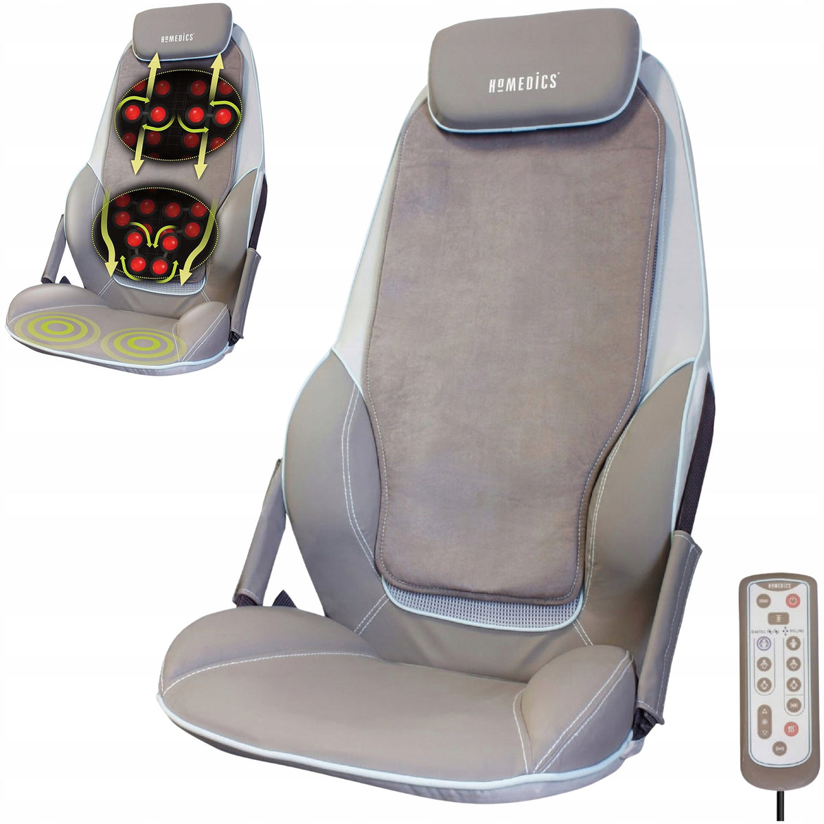 Shiatsu Massage Mat Homedics CBS-1000 Grey 45W 12 Back Programs