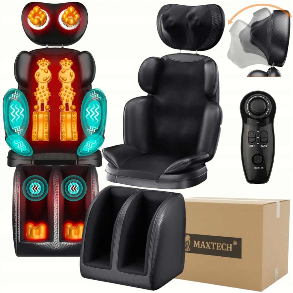 Shiatsu Massage Mat Massage Mattress Chair Massager Set