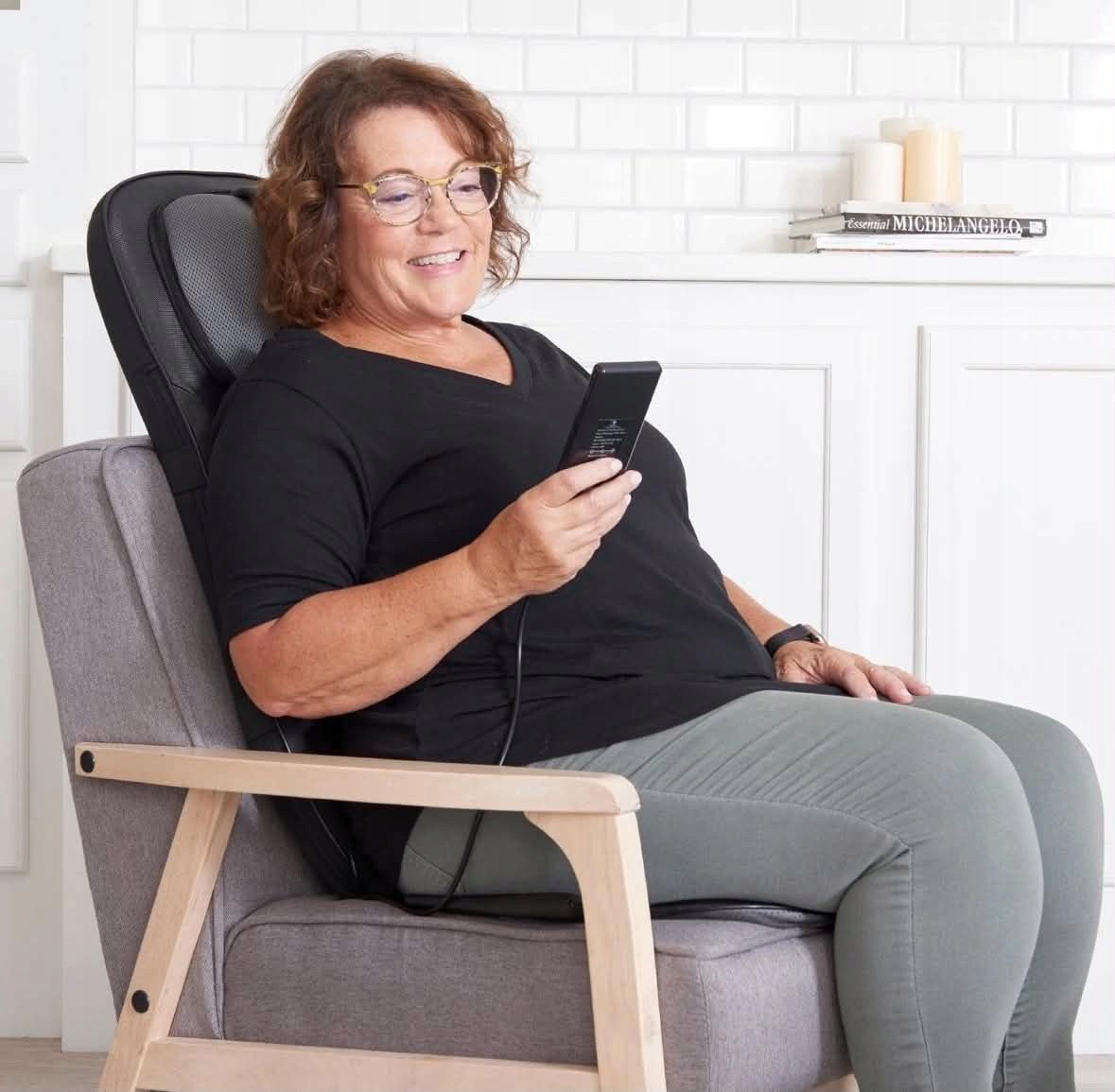 Shiatsu-controlled massage mat/Back massager neck with heating, THICK Brand BK Barbara Klein