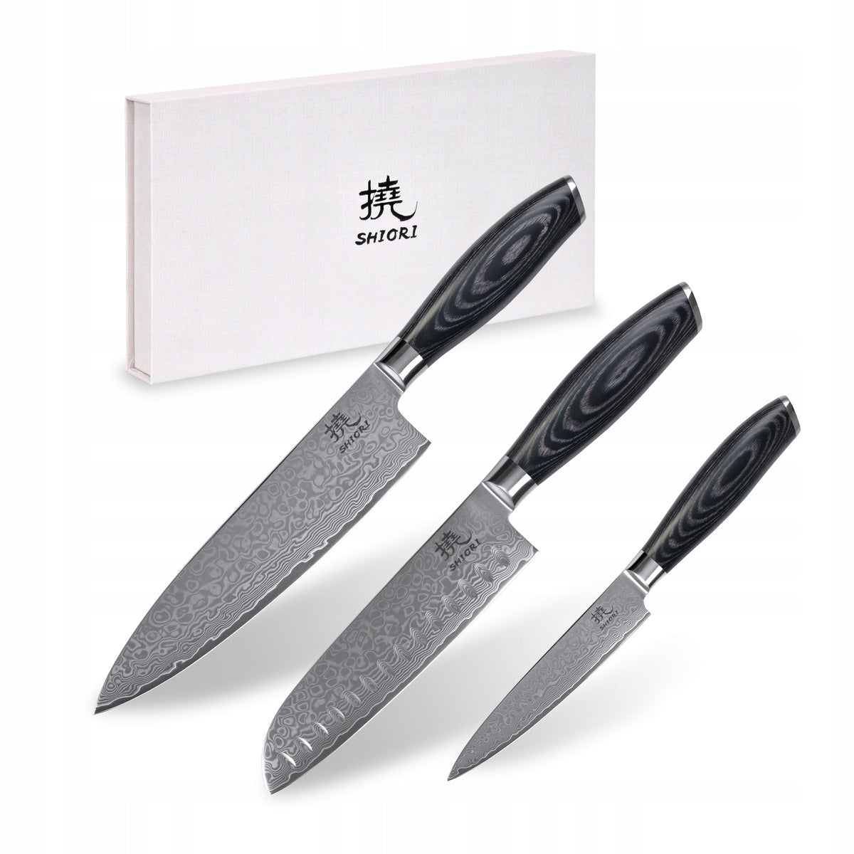 Shiori 3-Set Kuro Muro + Santoku + Sifu - set of three knives