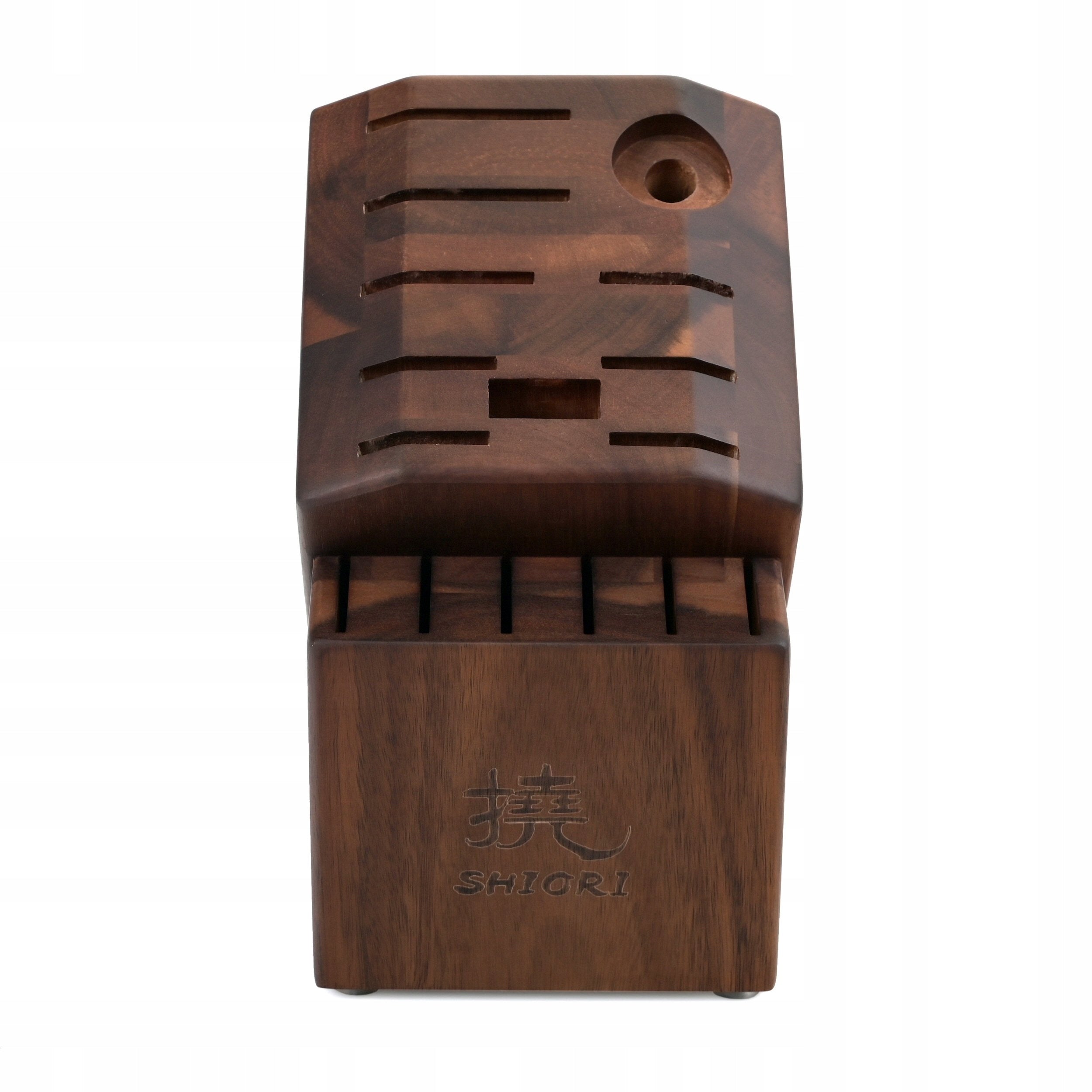 Shiori Akashia Burokku Knife Rack 16 Holes Acacia Wood Manufacturer code Akashia Burokku