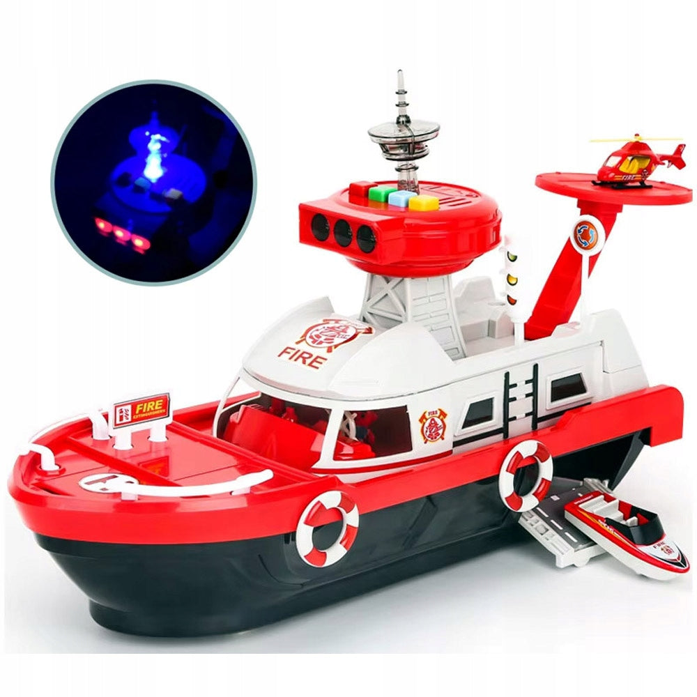 Ship Boat Rescue Fire Brigade Toy Helicopter Car Track Set XXL Packaging status original