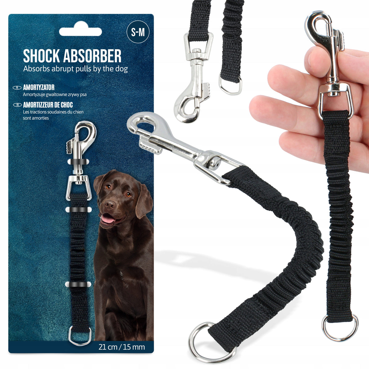 Shock Absorber for Lanyards Running Training S Pulling Small Dog 21cm Power 0D