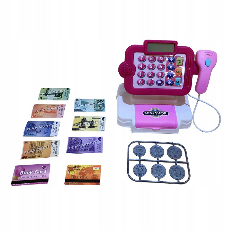 Shop Cash Register Set Supermarket Smart Sound And Light With Accessories
