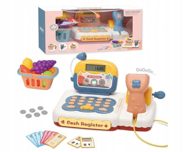 Shop Cash Register for Children Fiscal Cash Register Accessories Money