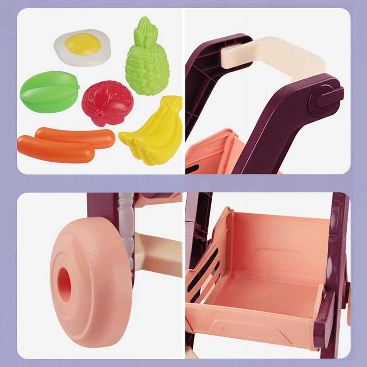 Shop Trolley for Kids 43el Vegetable Fruit Toy in Shop Supermarket Packaging status original