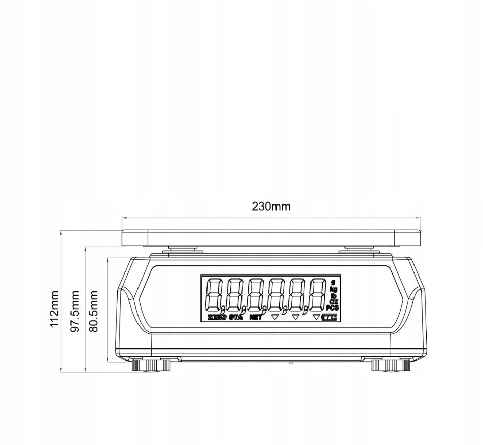 Shop Weight Lilascale LSW-D-15 6/15kg LEGALIZATION 2/5g Product weight with unit packaging 2 kg