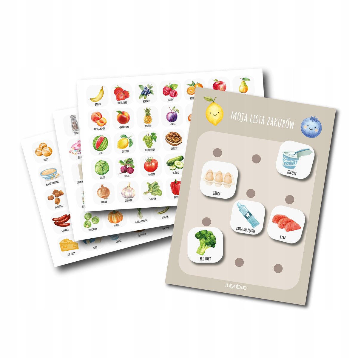 Shopping List - Educational Planner for Kids Fun Learning Responsibility Packaging status original