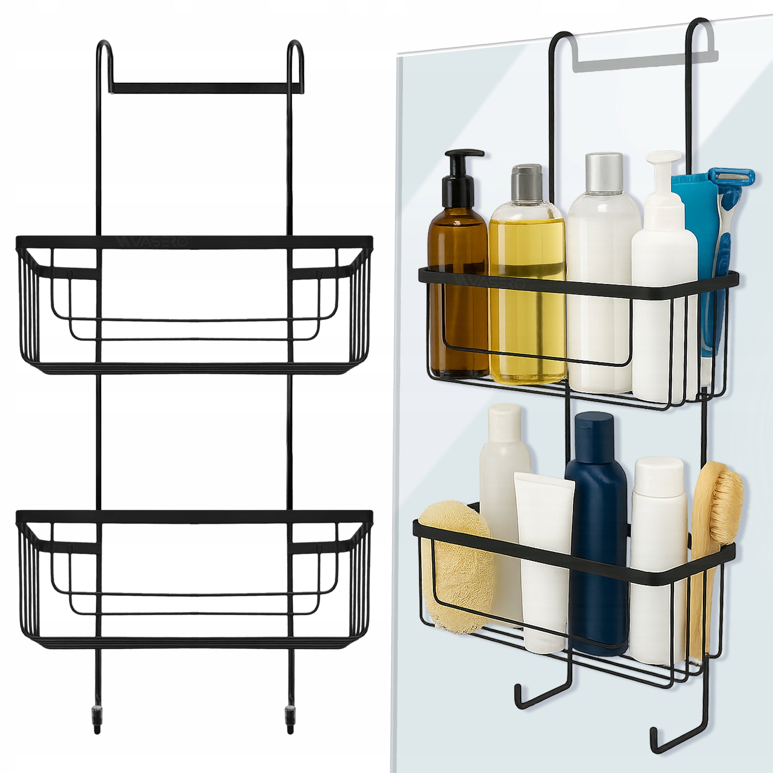 Shower Shelf Hanging Bathroom LOFT Black For Bathroom Stainless