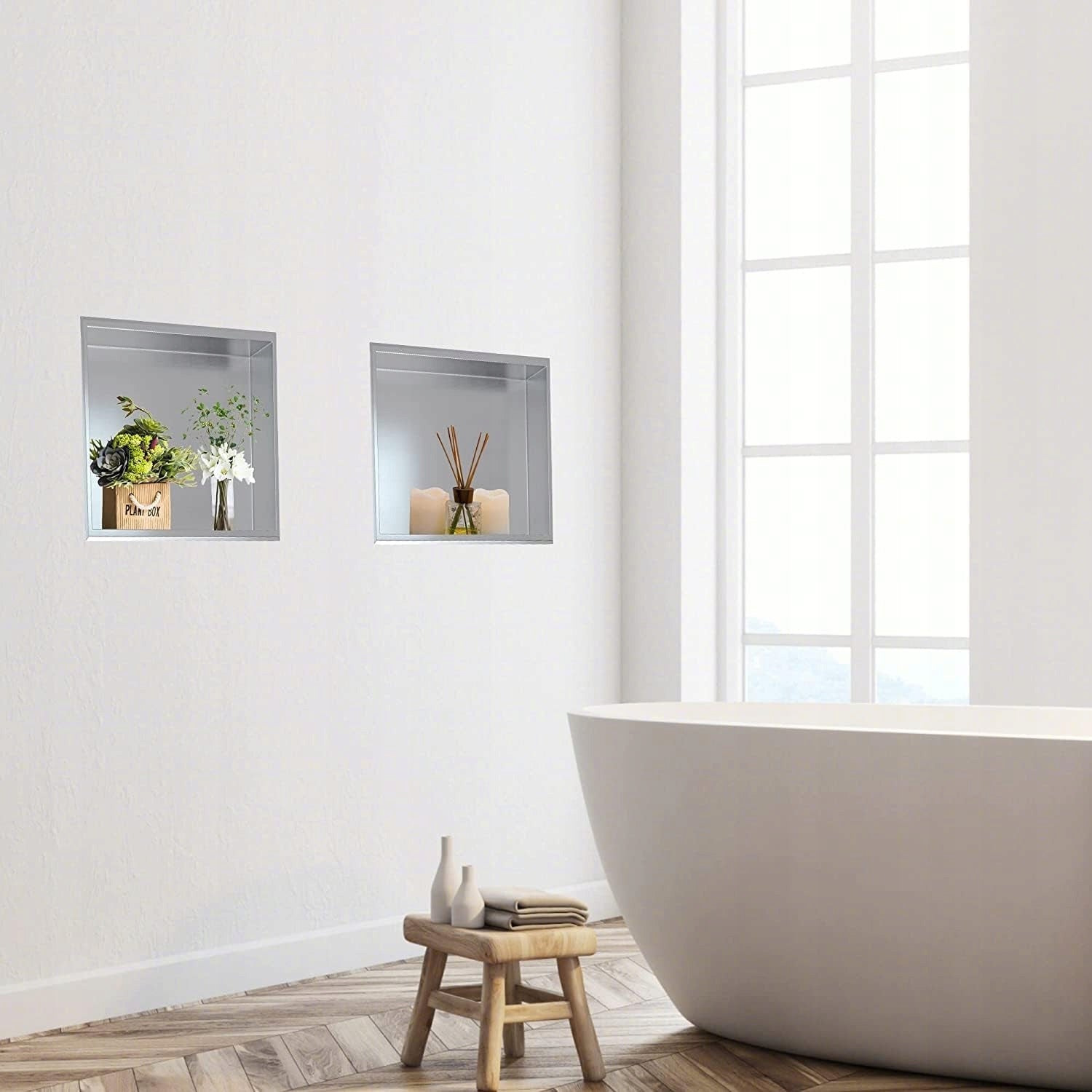 Shower cavity 30x30x10 cm brushed stainless steel niche Manufacturer code B09WQXBY9X