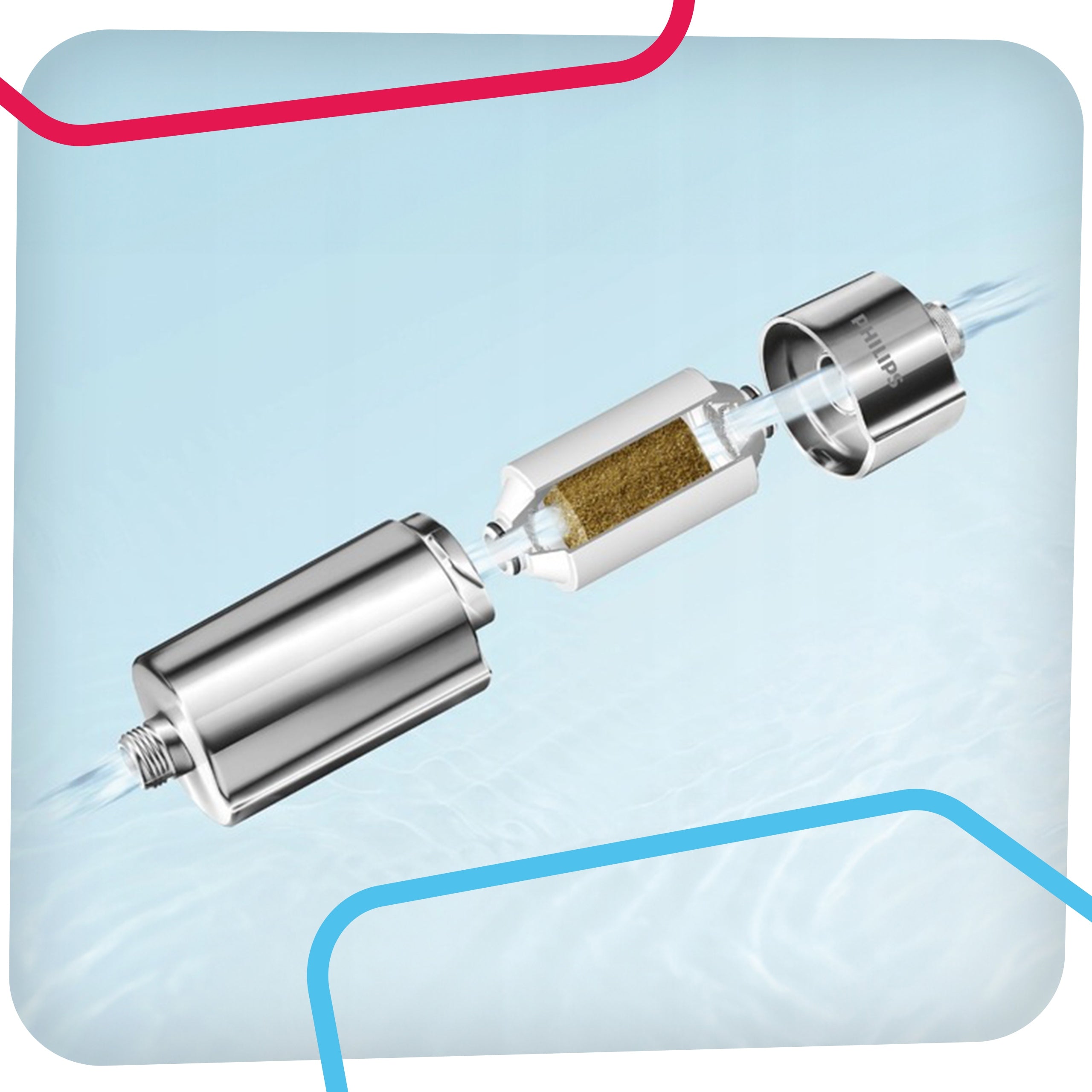 Shower filter water filter Philips AWP1775CH 50 000 litres, chrome Kind filter
