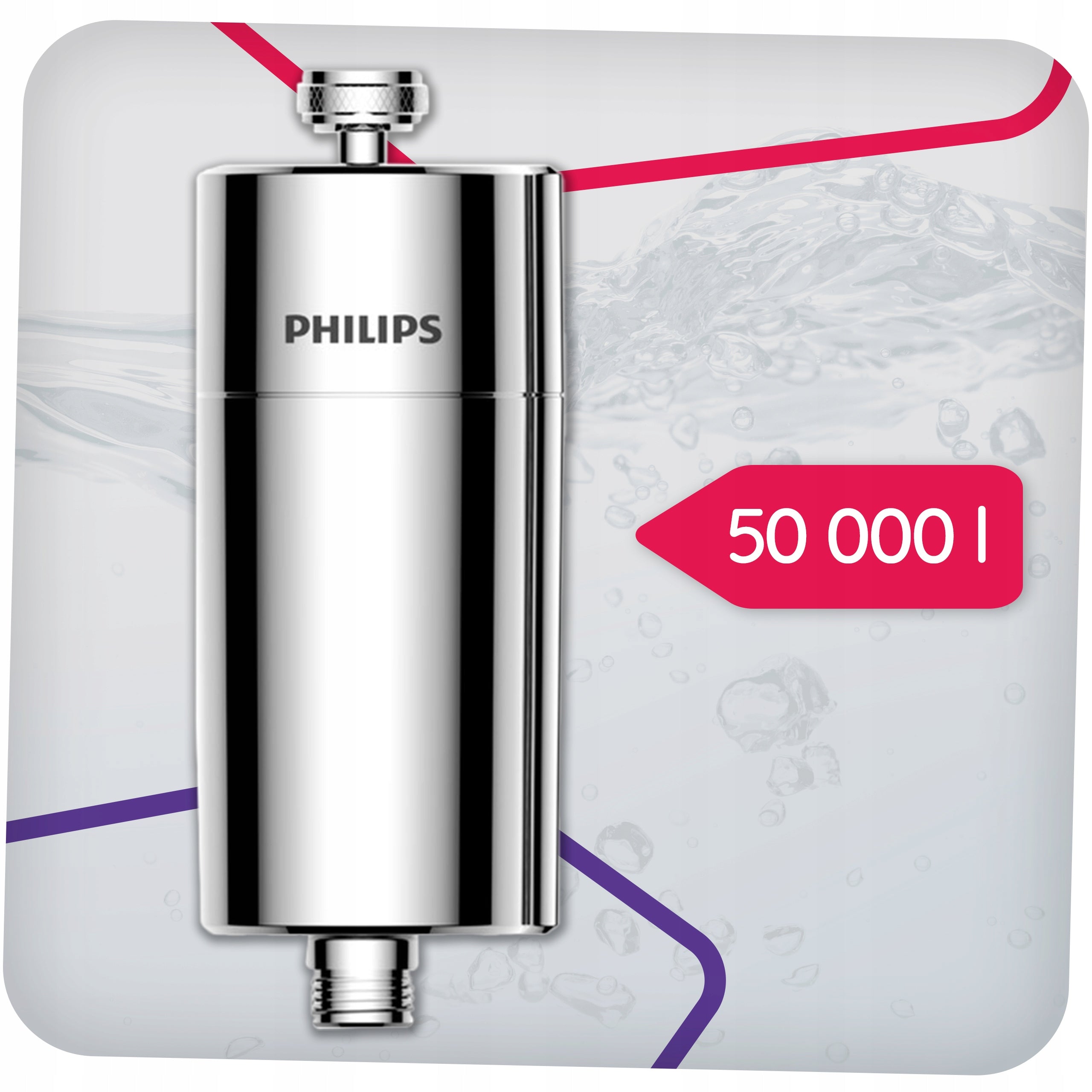 Shower filter water filter Philips AWP1775CH 50 000 litres, chrome Manufacturer code AWP1775CH/10