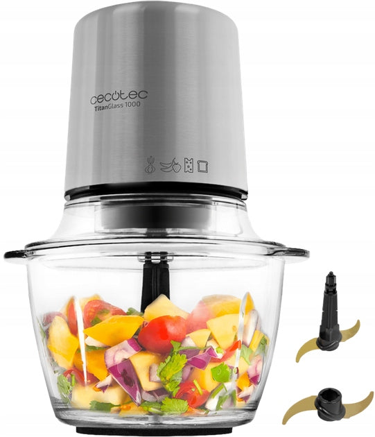 Shredder Cecotec TitanGlass 1000 Max 500W 1L glass bowl 4 blades