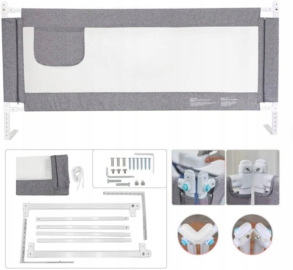 Side barrier to secure the bed 180 cm