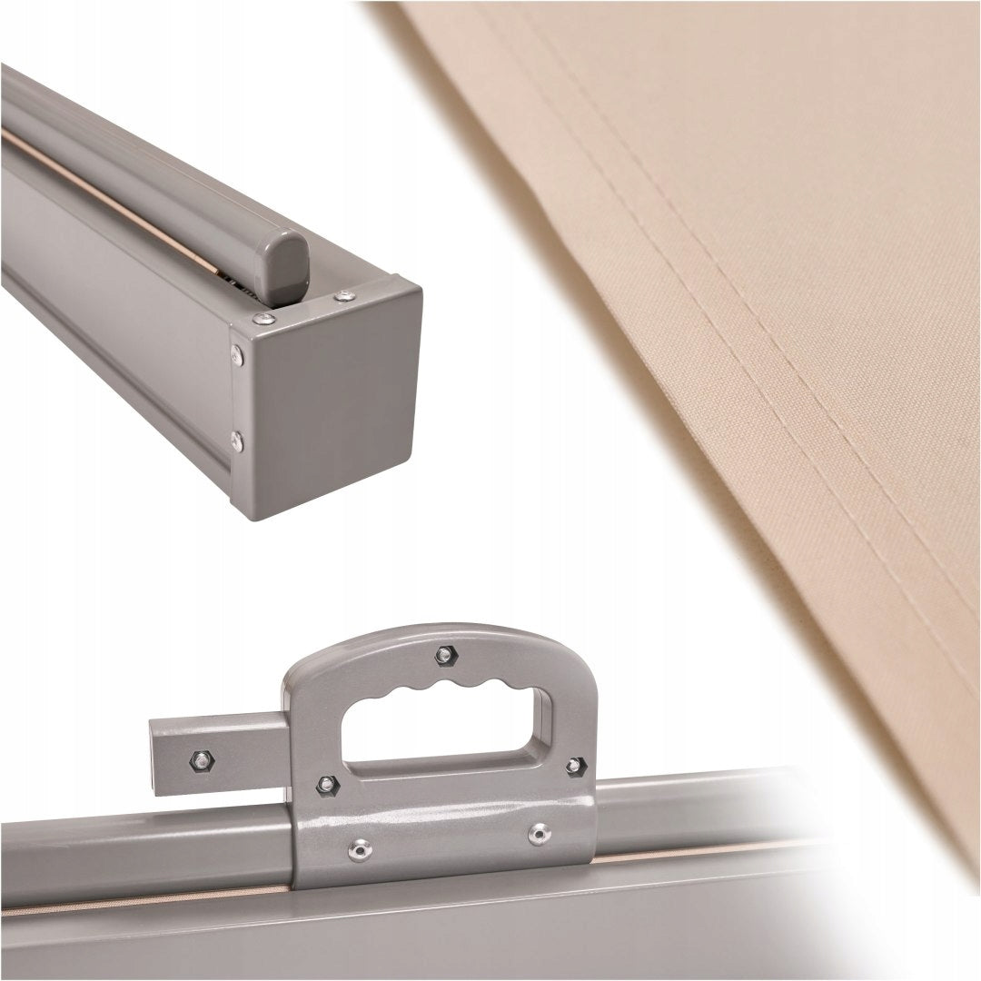 Side terrace awning LUARO roll-up screen 180 x 400 cm beige Packaging status original