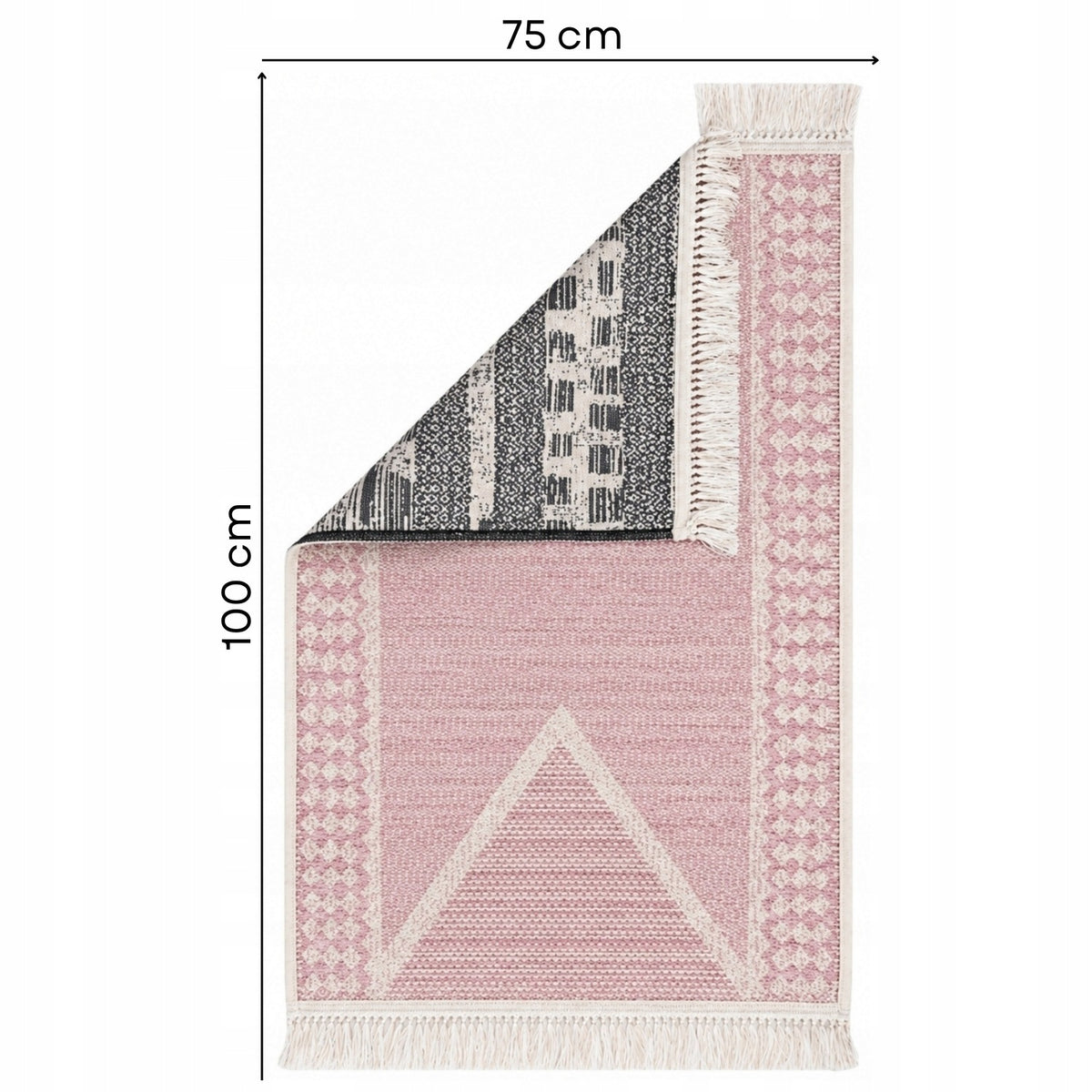 Sidewalk 75x100 Double Sided Pink Black Boho Carpet for Hallway Bedroom Manufacturer code 5903039432536