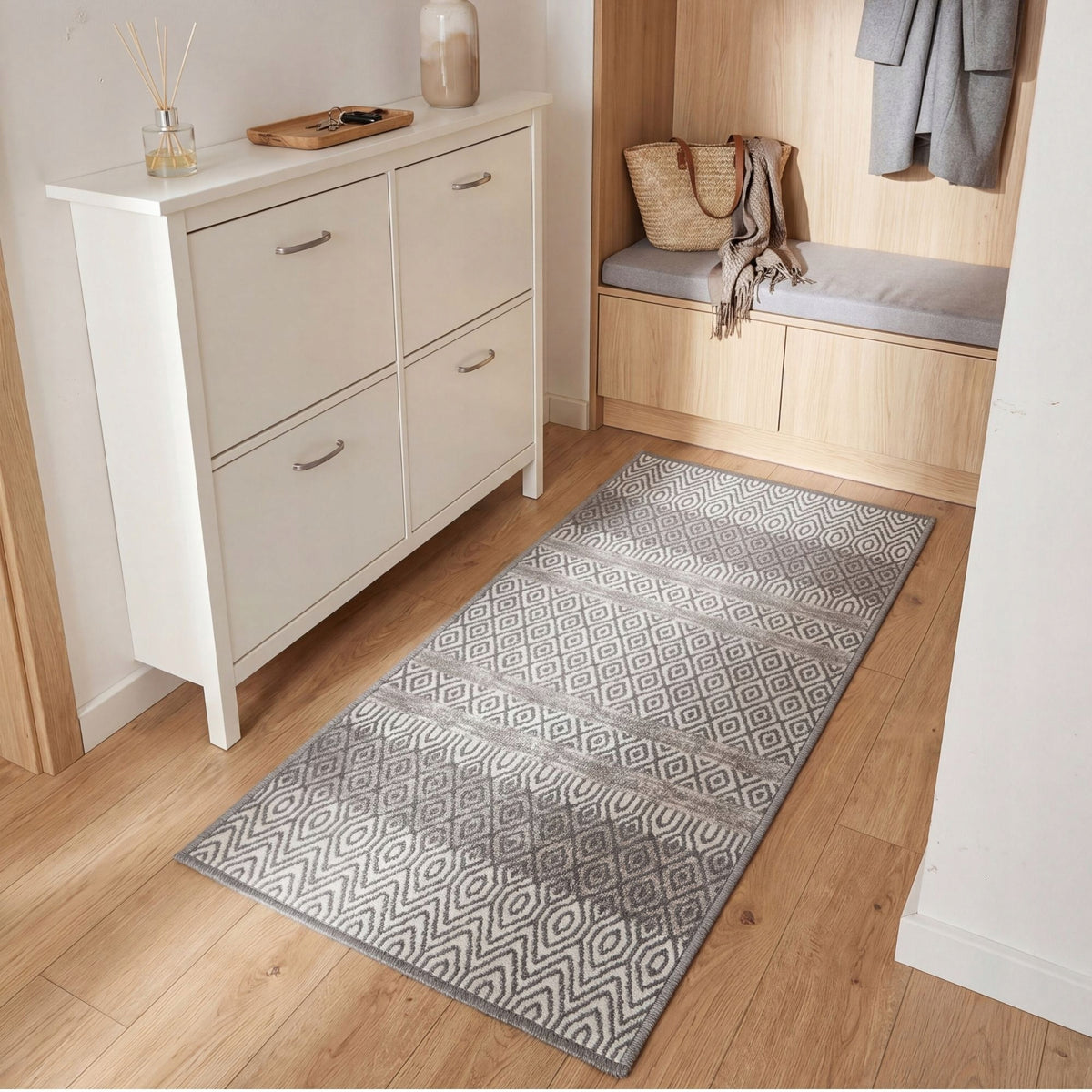 Sidewalk For Hallway Modern Anti-slip 80x150cm For Corridor Grey Manufacturer code EF0437