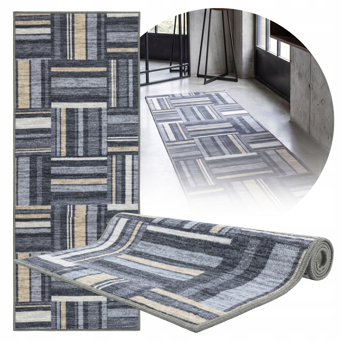 Sidewalk For Kitchen Hallway Anti-slip 80x250 Long Solid For Laundry