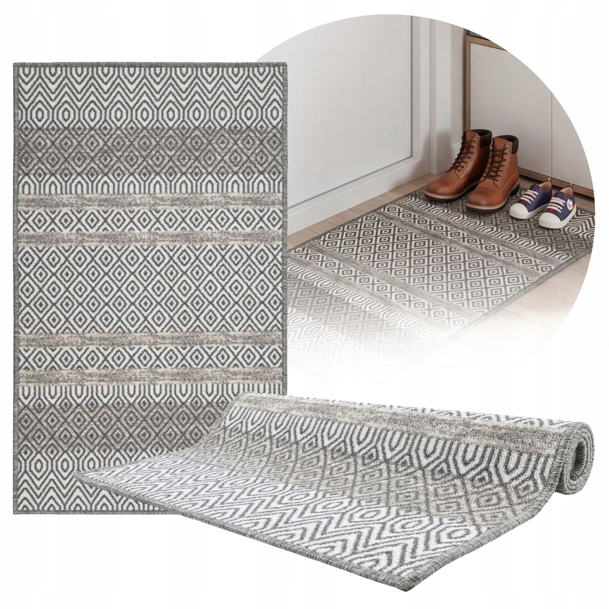 Sidewalk for kitchen Anti-slip Grey 60x100cm For Hallway Loop