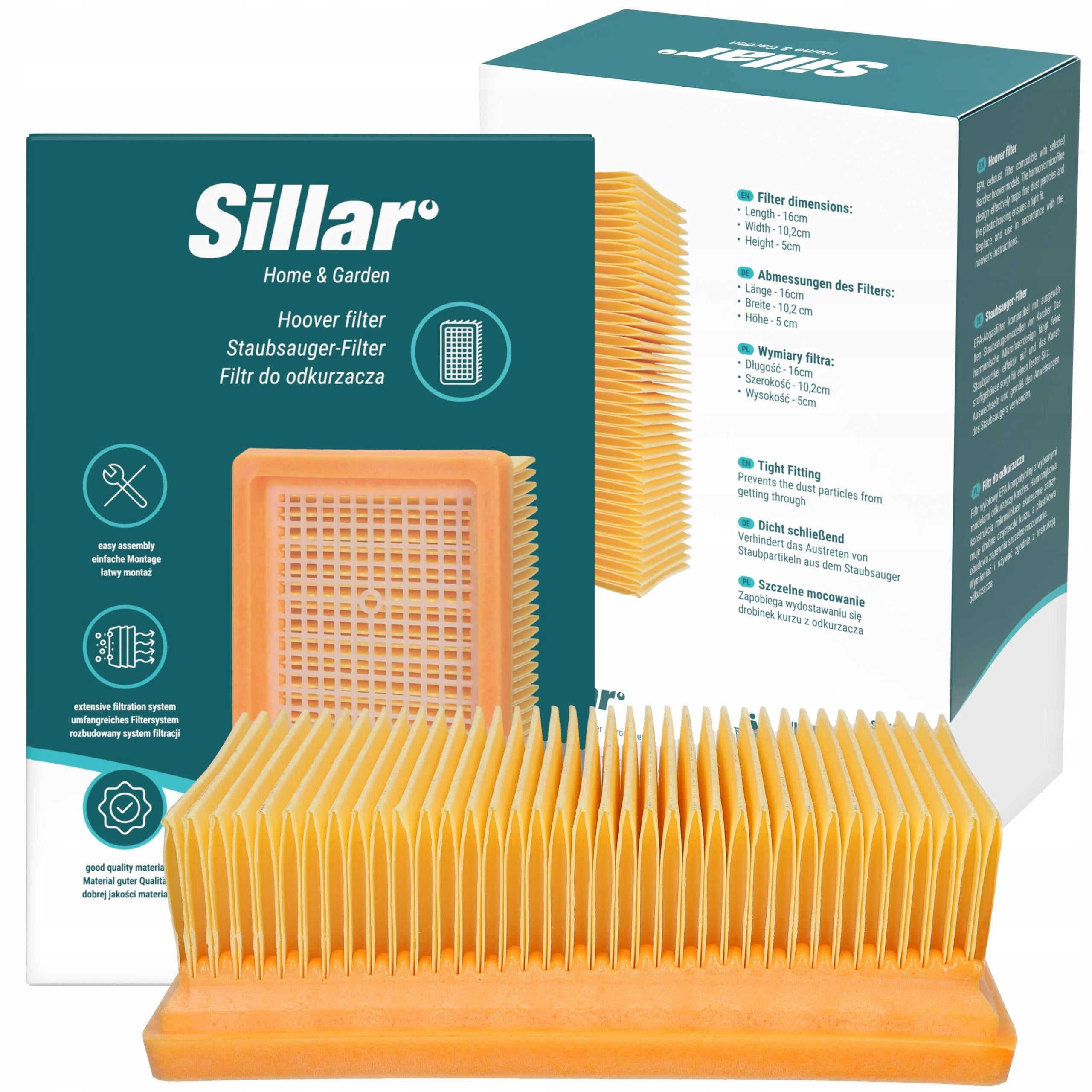 Sillar bags for Kärcher KWD4 KWD5 KWD6 MV4 MV5 MV6 WD4 WD5 WD6 5pcs + Filter Manufacturer code SIL1020_SIL1240