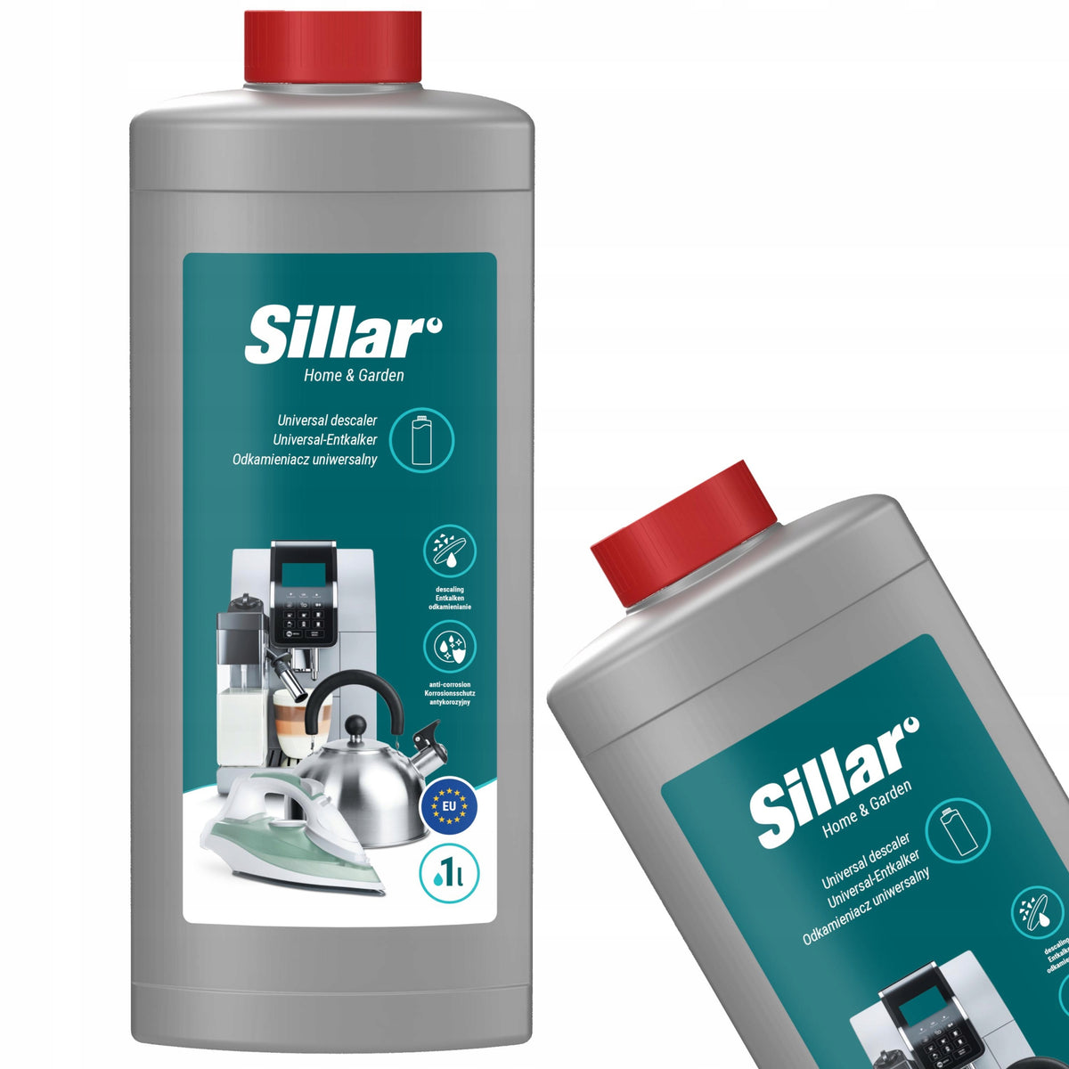 Sillar large universal descaler for espresso machine descaling liquid 1l