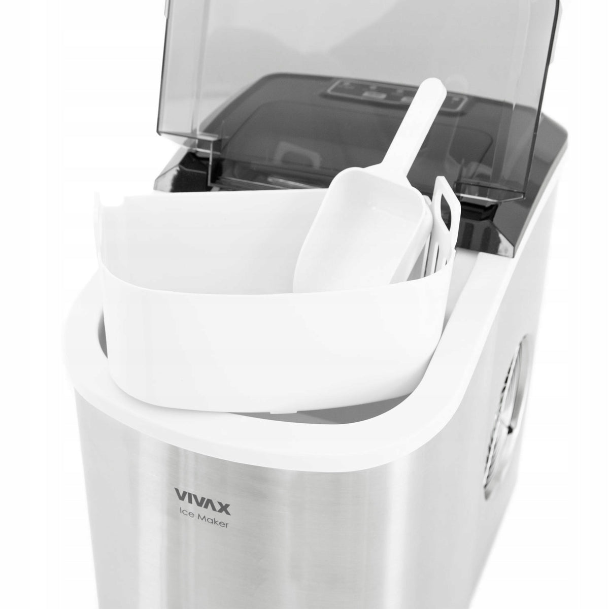 Silver Ice Maker VIVAX IM-122T 240W 2,2L with Ice Cube Spatula Brand Vivax