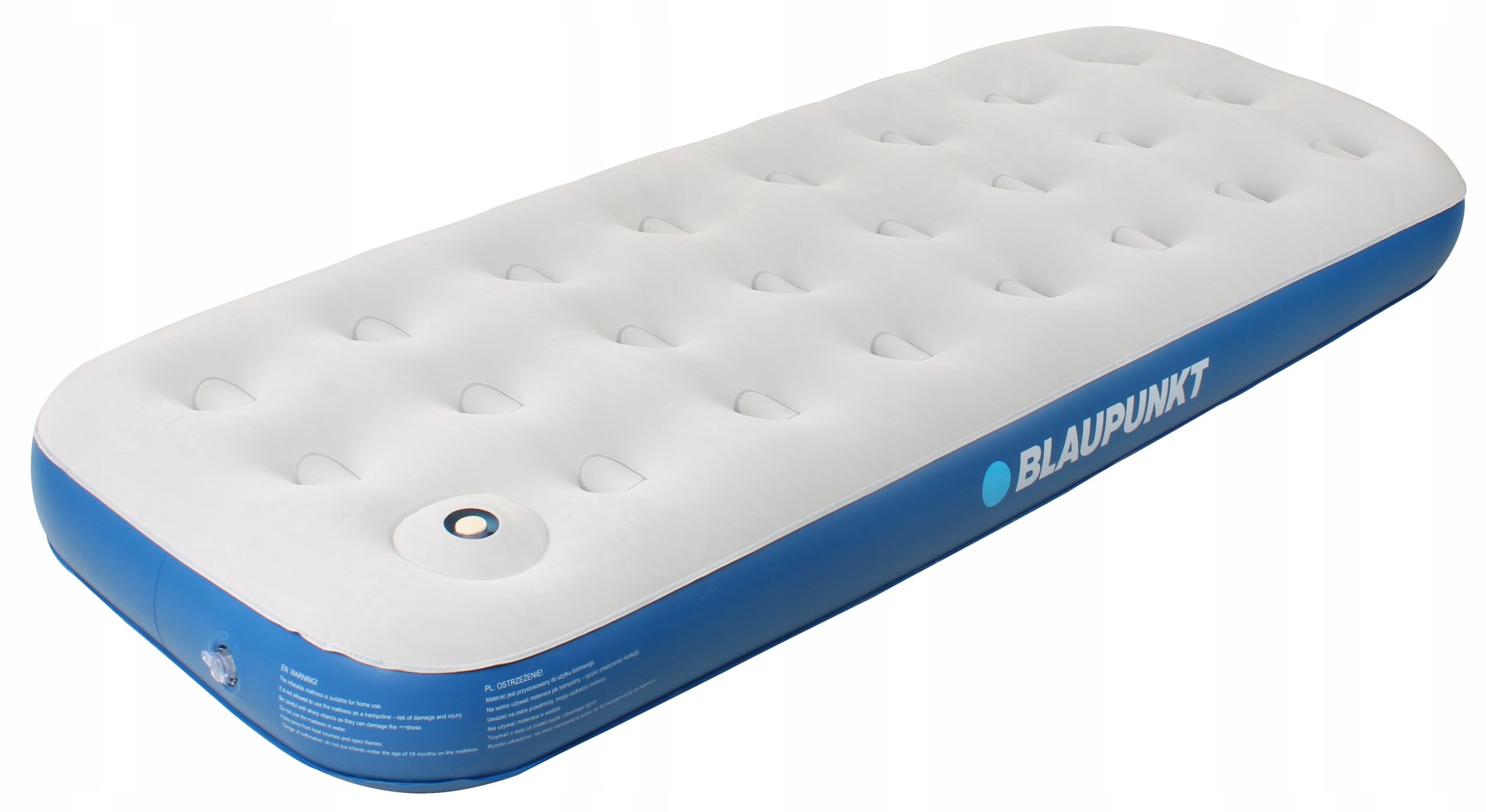 Single Inflatable Mattress with Foot Pump 188 x 73 Blaupunkt IM410 Manufacturer code GABLIM003
