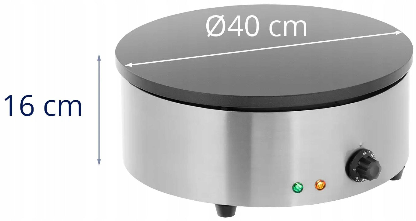 Single electric pancake maker 40 cm 3000 W Royal Catering RCEC-3000-R Power rating 3000 W