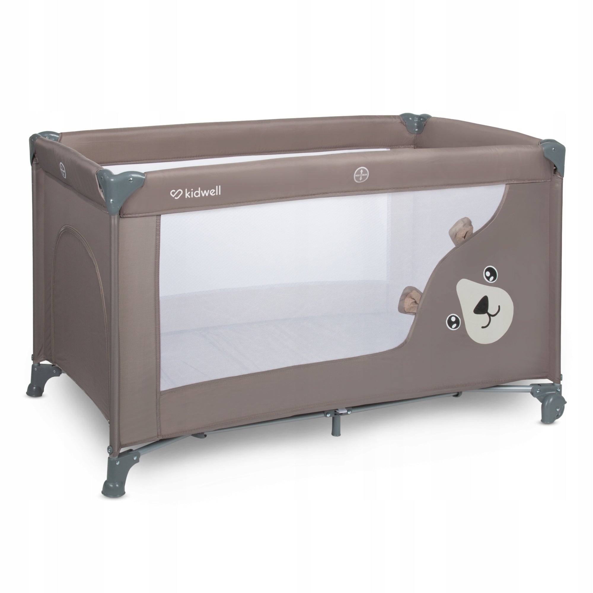 Single-level travel cot BLISSY BASIC sand beige Brand Kidwell