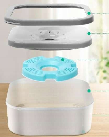 Single plastic bowl CE grey 2 l Brand no brand