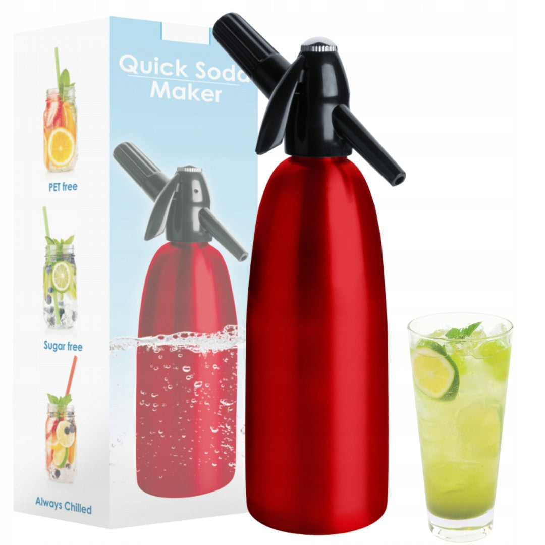 Siphon for soda water saturator Quick Soda 1 liter | Red Packaging status original