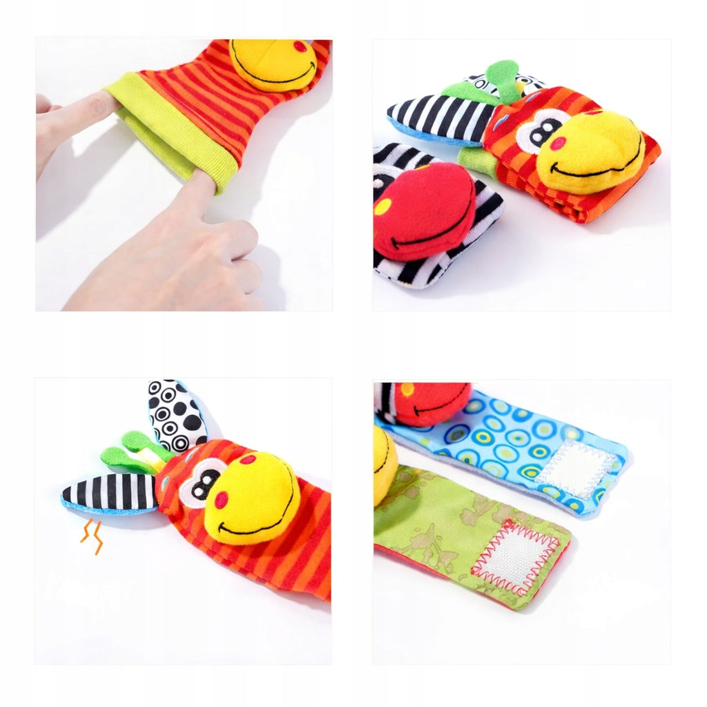 Skarpetki z Grzechotkami 4 szt Zabawka Sensoryczna Dla Niemowląt BOTC Manufacturer code baby socks