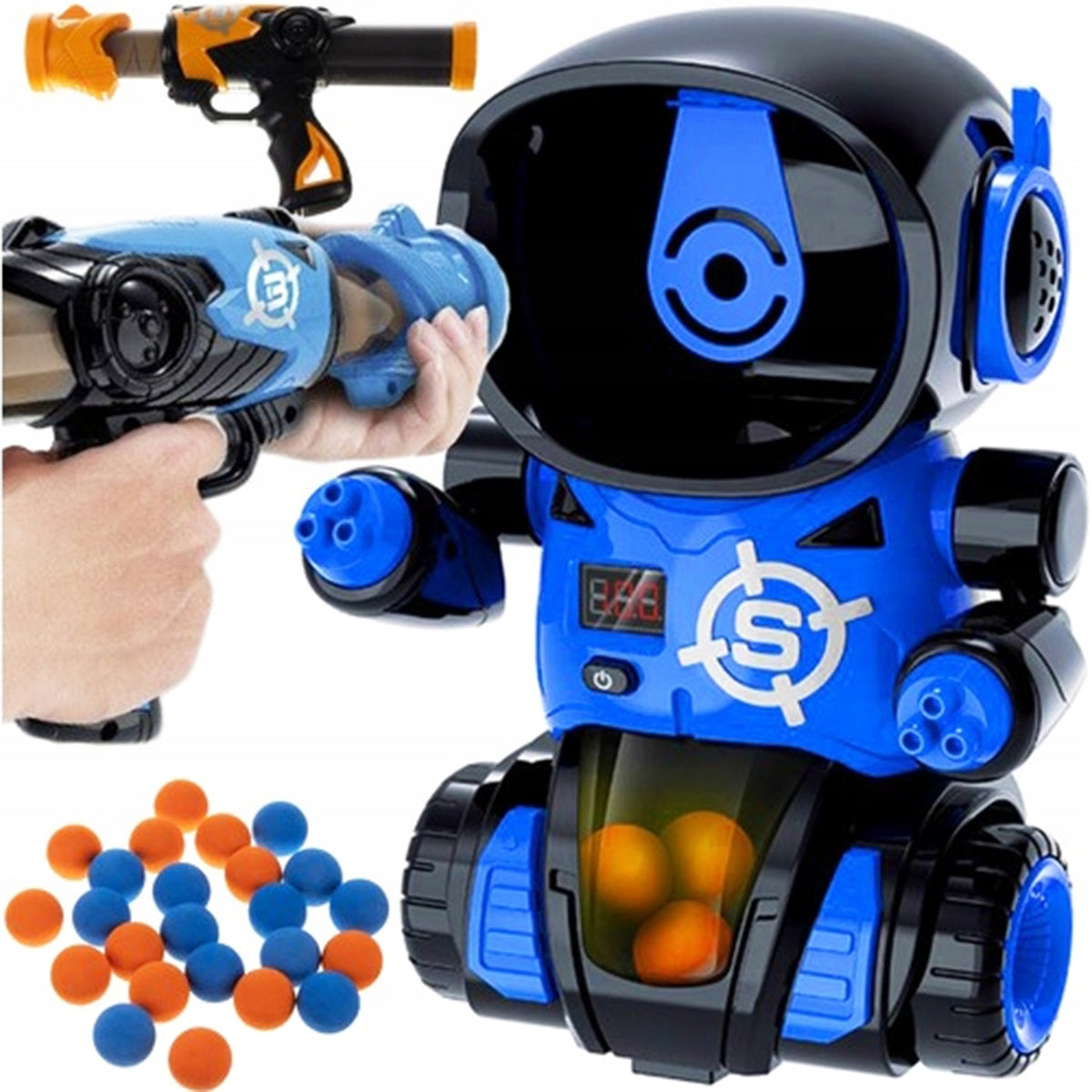 Skill game HUNGRY ROBOT Shooting Target + 2 GUNS and BALLS