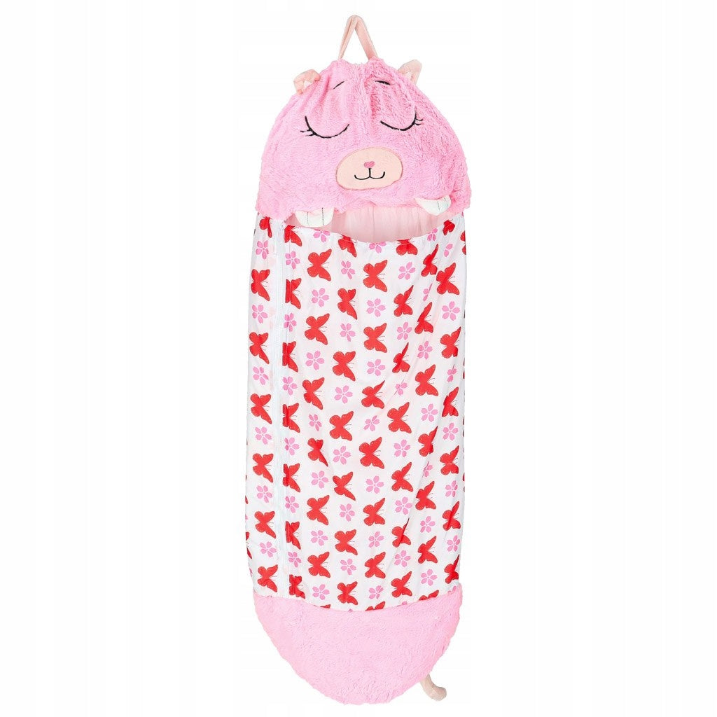 Sleeping bag for children tourist pillow 2in1 125x50cm pink Packaging status original