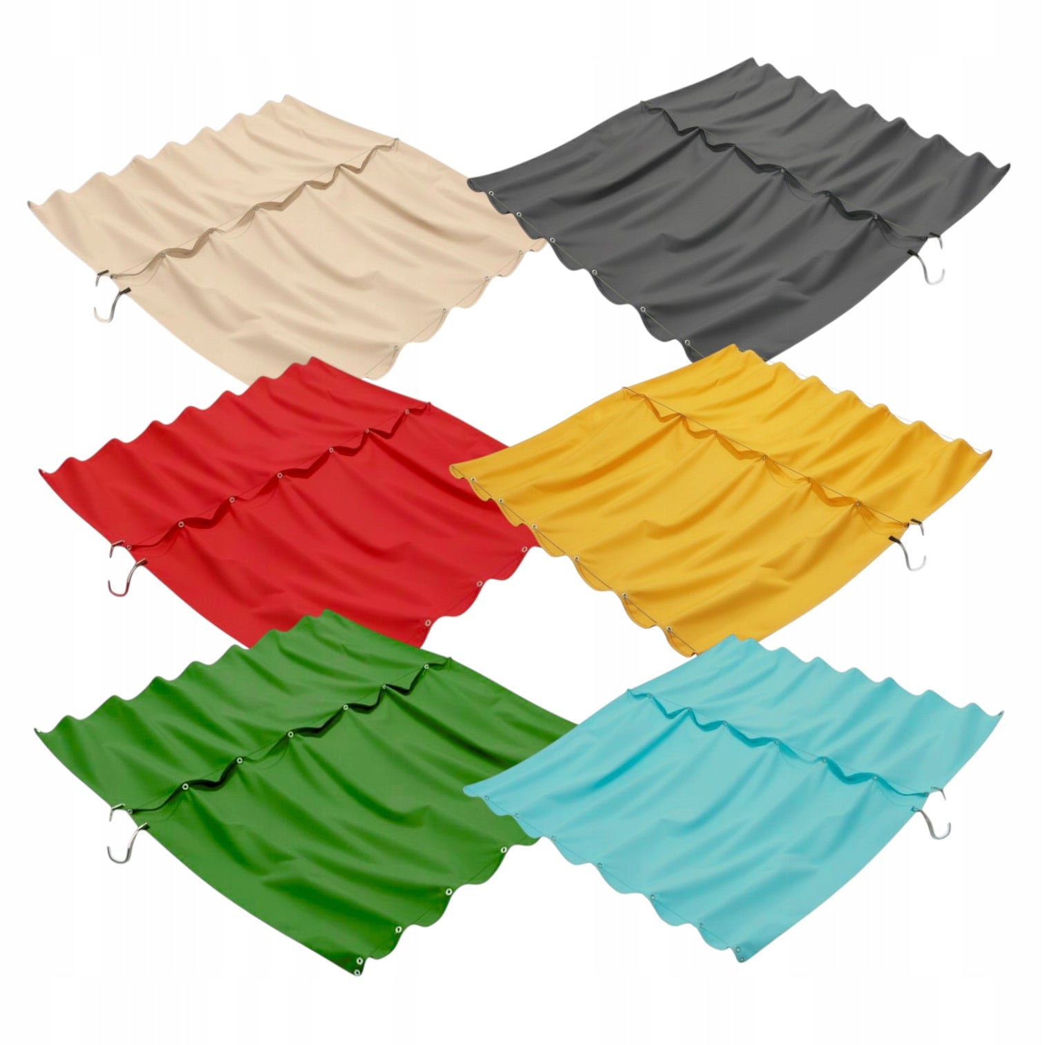 Sliding sail 3x3 system 3 links waterproof pergola terrace Product width 300 cm