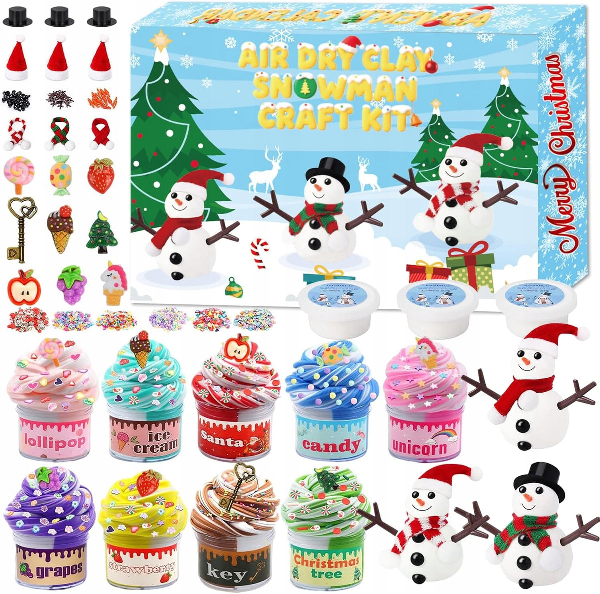 Slime Advent Calendar + 2HF Christmas Accessories Making Kit