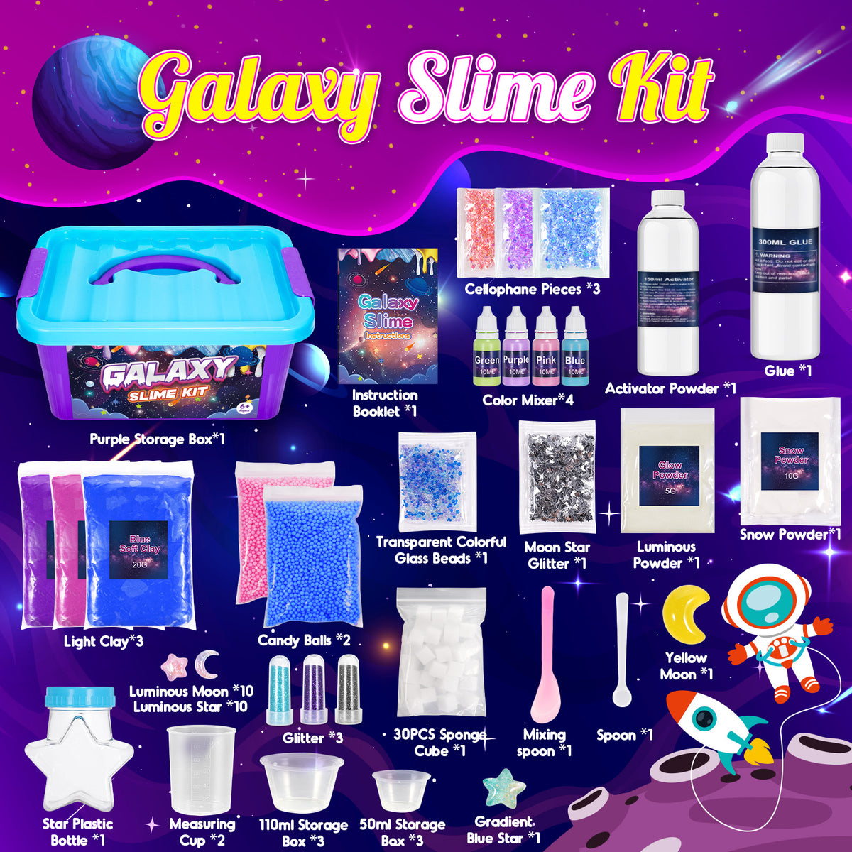 Slime Galaxy Magic System DIY, Plastic Sensory Materials, Cool Toys Manufacturer code WJ121434DXXMC