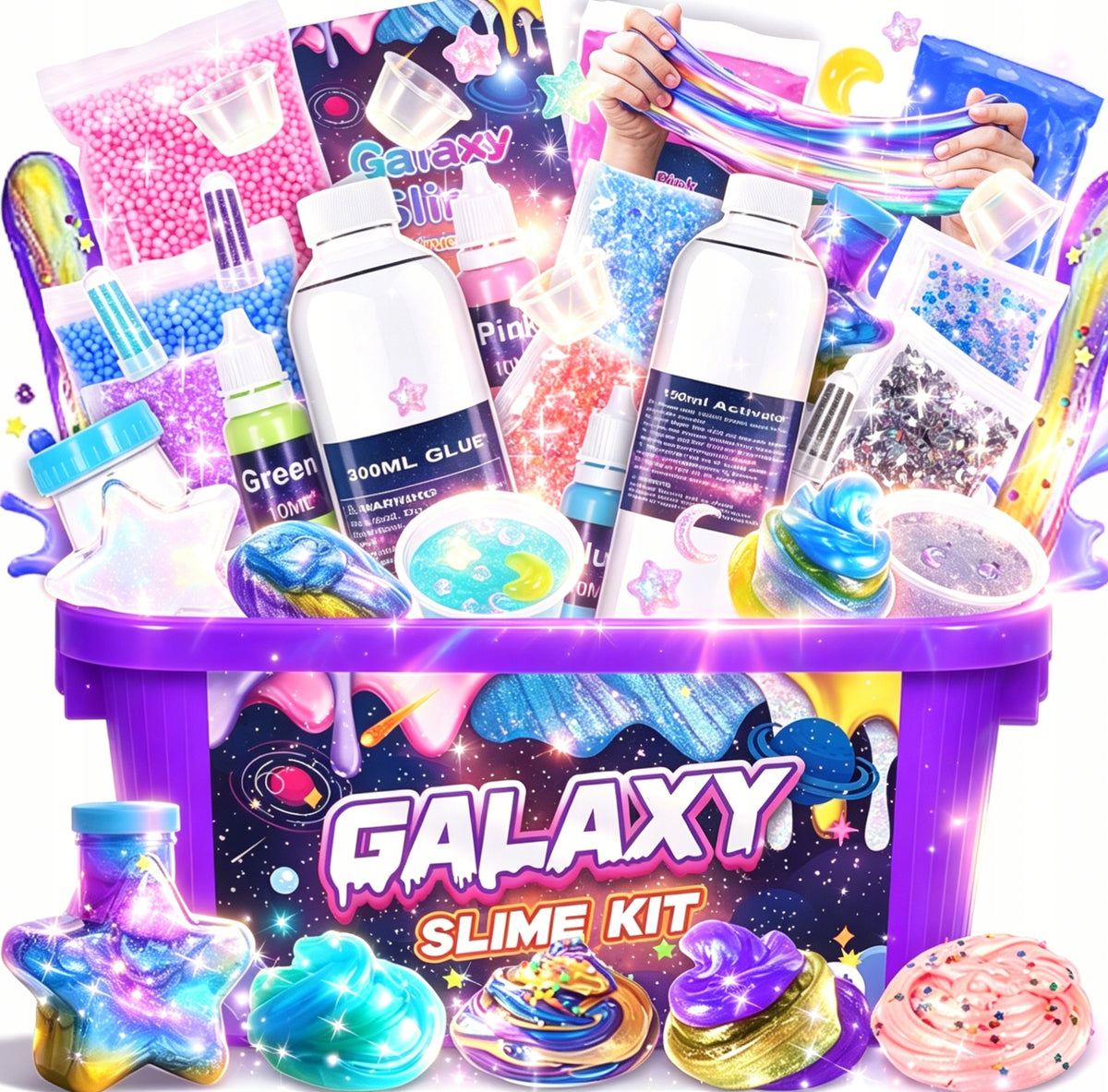 Slime Galaxy Magic System DIY, Plastic Sensory Materials, Cool Toys