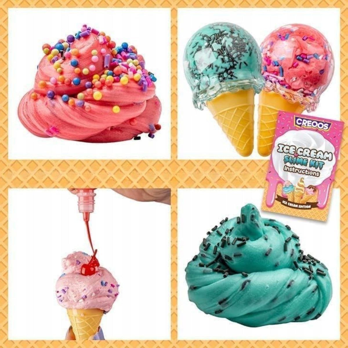 Slime Making Kit Plasticine Kids Creative Factory Ice Cream Muffins Packaging status original
