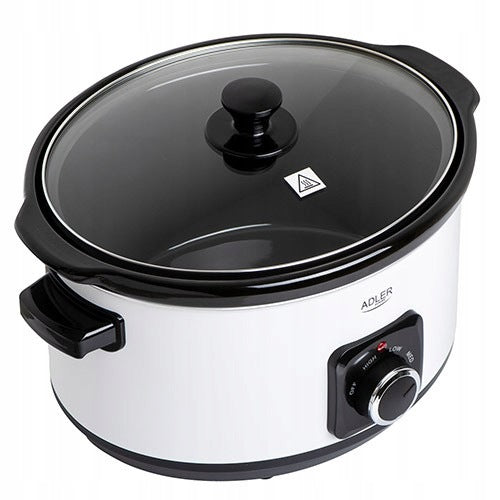 Slow Cooker 5,8L Ceramic Pot 290W Tmperature Adjustment Dominant color white