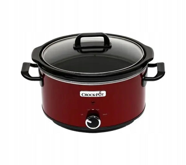 Slow Cooker with Glass Lid Crockpot SCV400RD-050 210W 3,5L Red Packaging status original