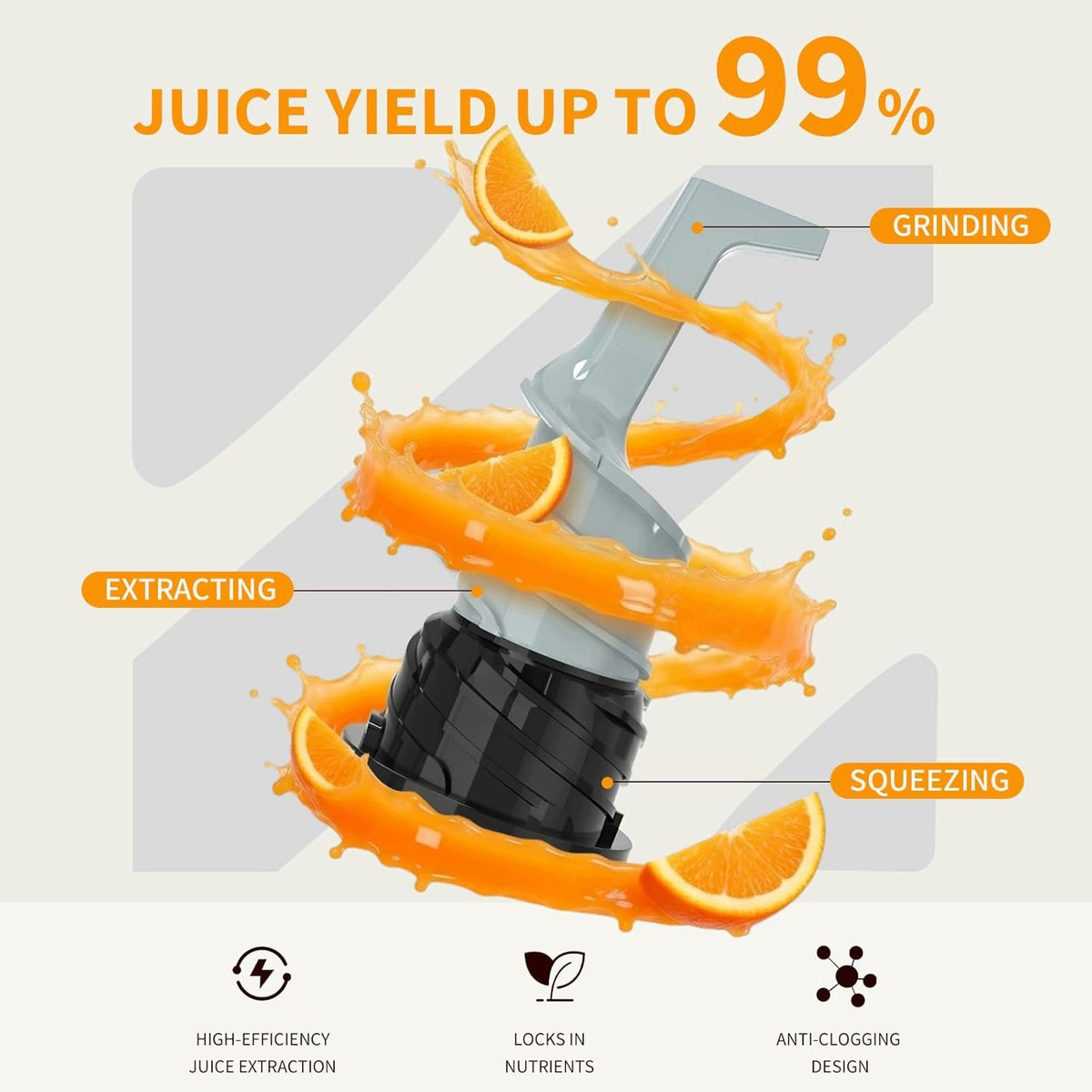 Slow Juicer 400W Inlet 152mm Juice Sorbet SJ-068 Brand no brand