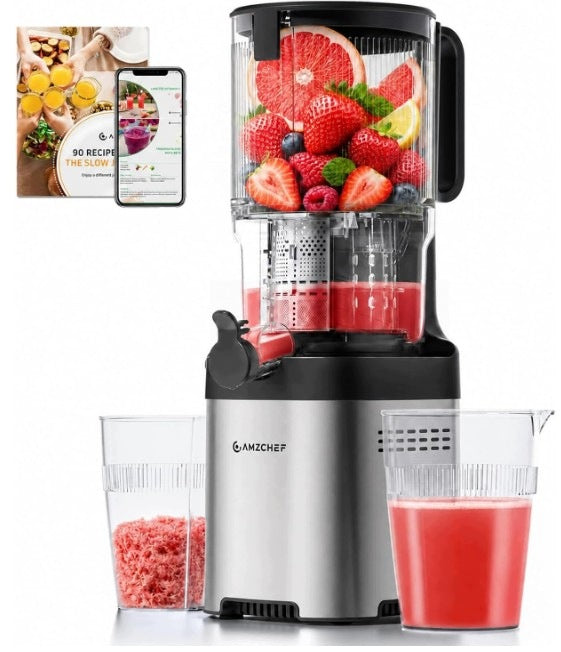Slow juicer Amzchef ZM1902B silver/grey 180 W