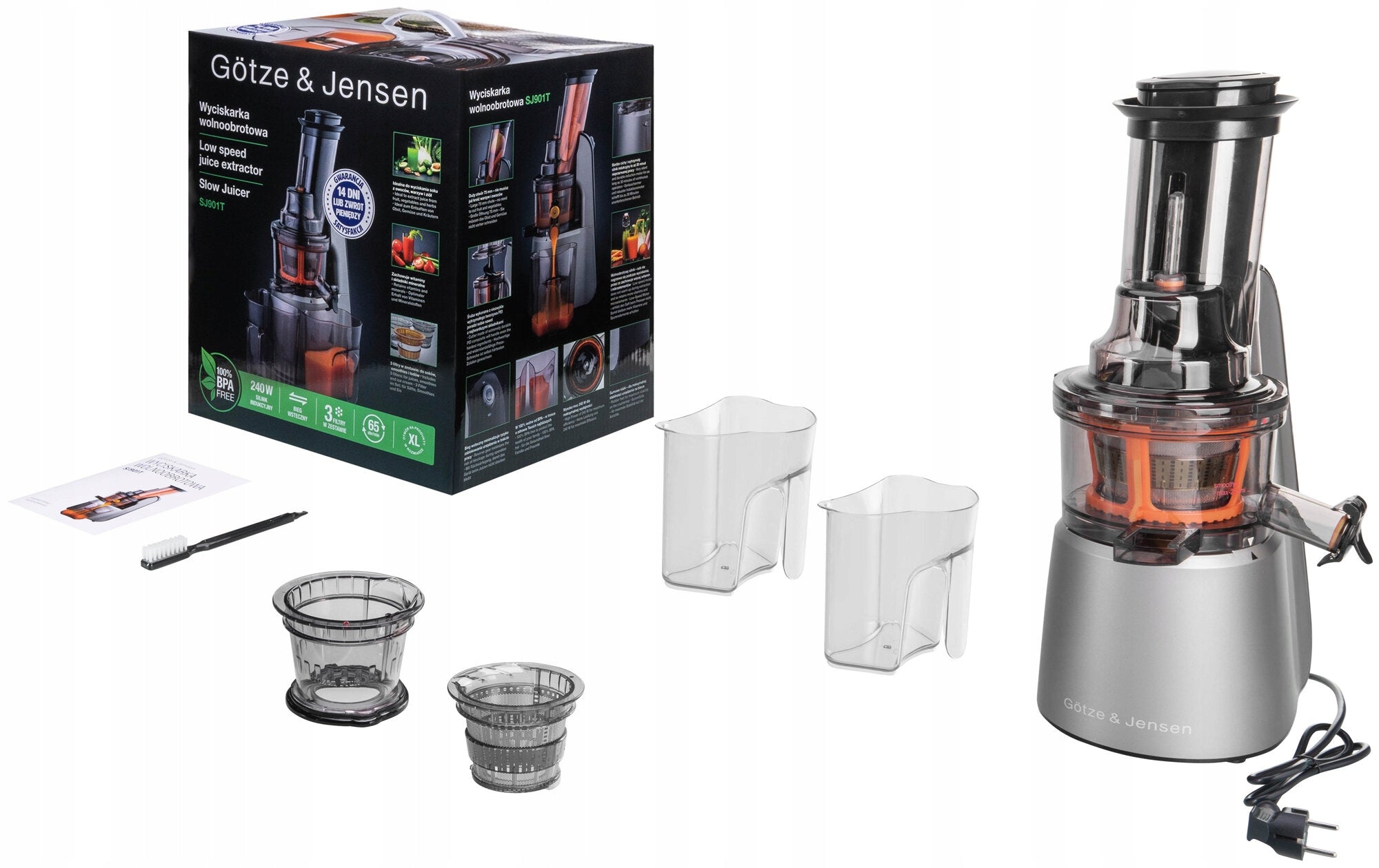 Slow juicer GÖTZE & JENSEN SJ901T Functions juice density regulation