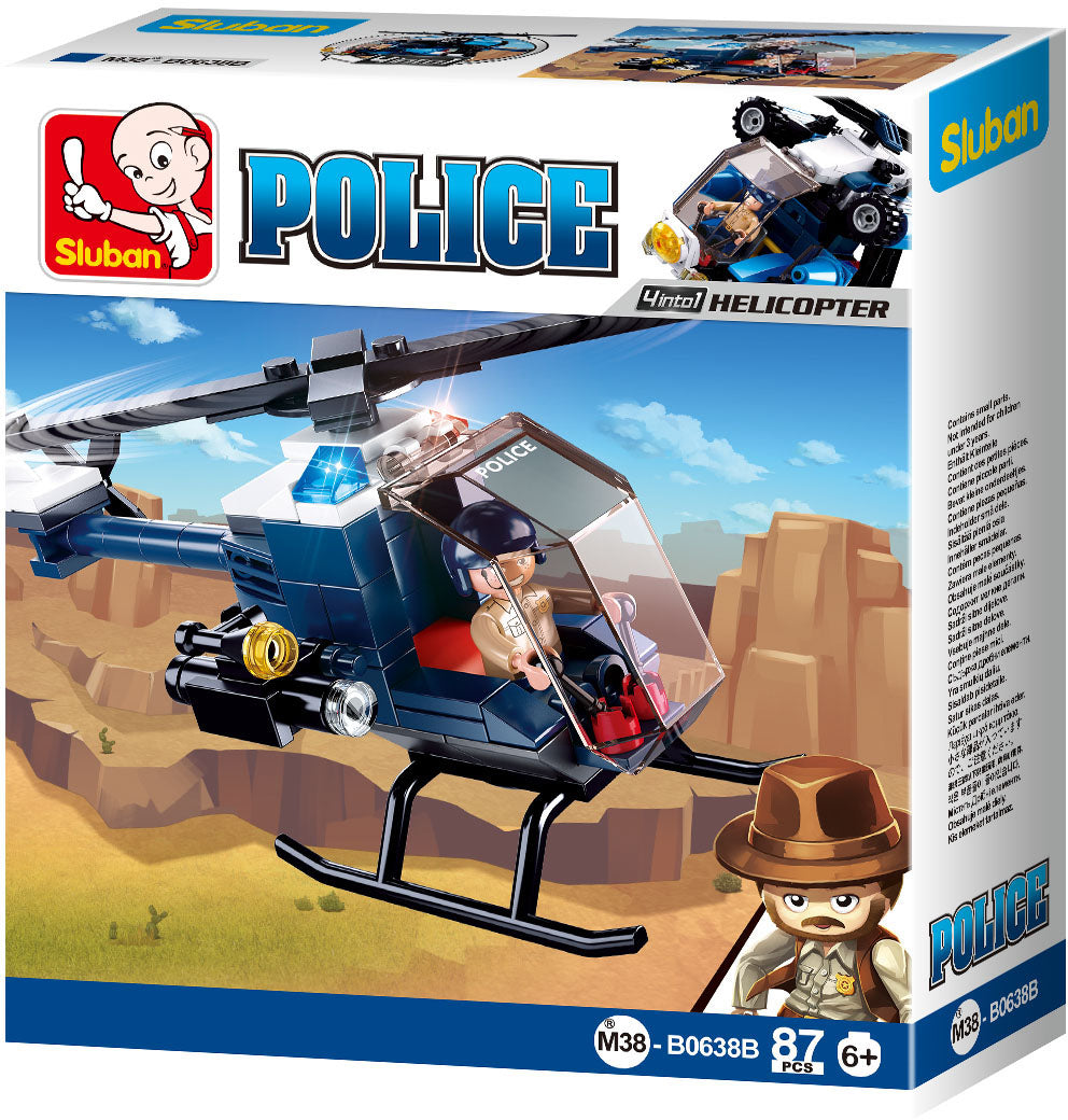 Sluban Policie 4into1 M38-B0638B Helikoptéra Brand Sluban