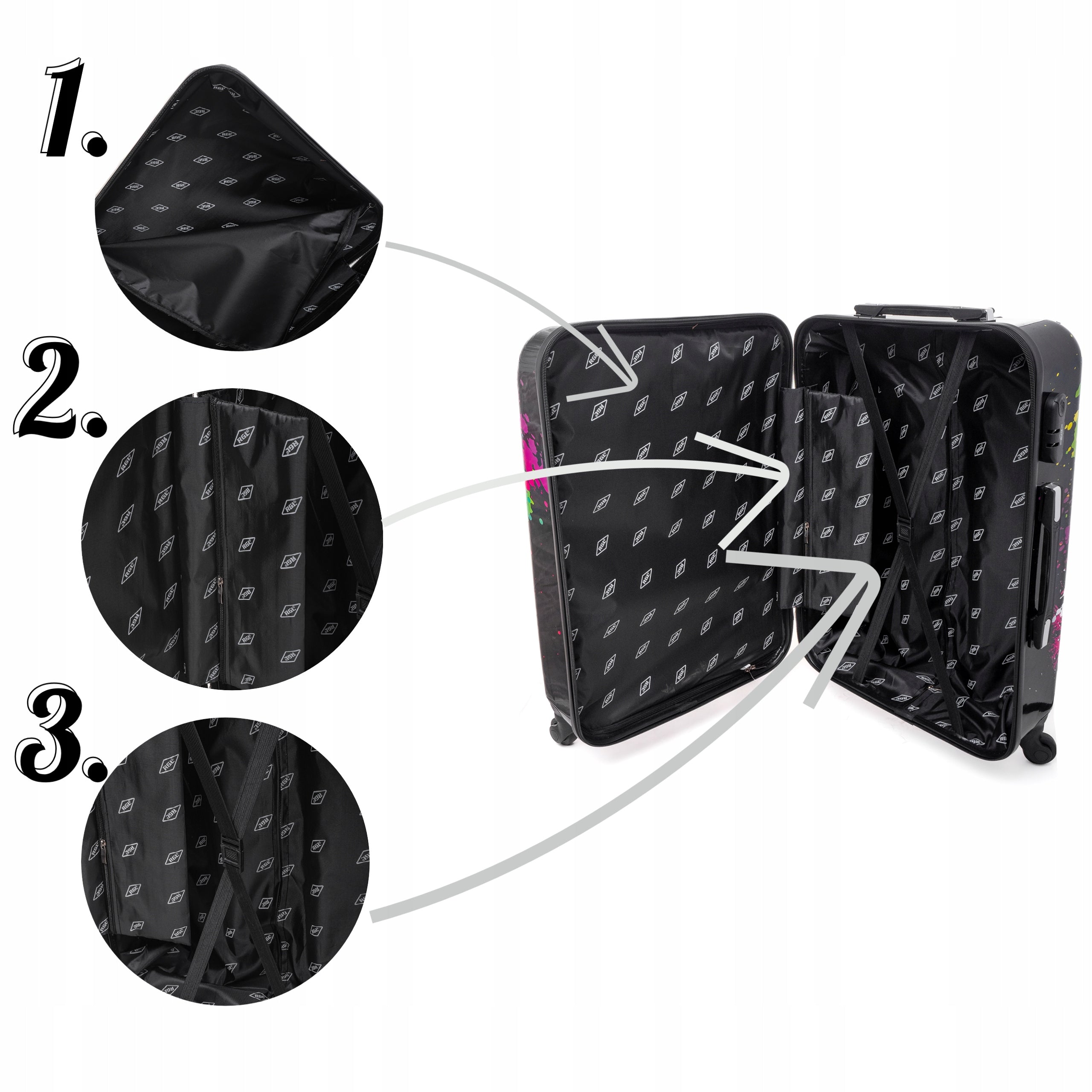 Small Cabin Suitcase TRAVEL BAG ON WHEELS ABS CABIN Kind hard
