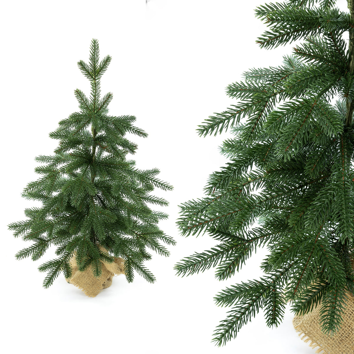 Small Christmas Tree 65 cm MINI Spruce PREMIUM 3D 100% PE like a living jute bag